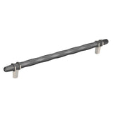 Amerock Cabinet Pull Black Chrome/Satin Nickel 10-1/16 inch (256 mm) Center-to-Center London 1 Pack Drawer Pull Drawer Handle Cabinet Hardware