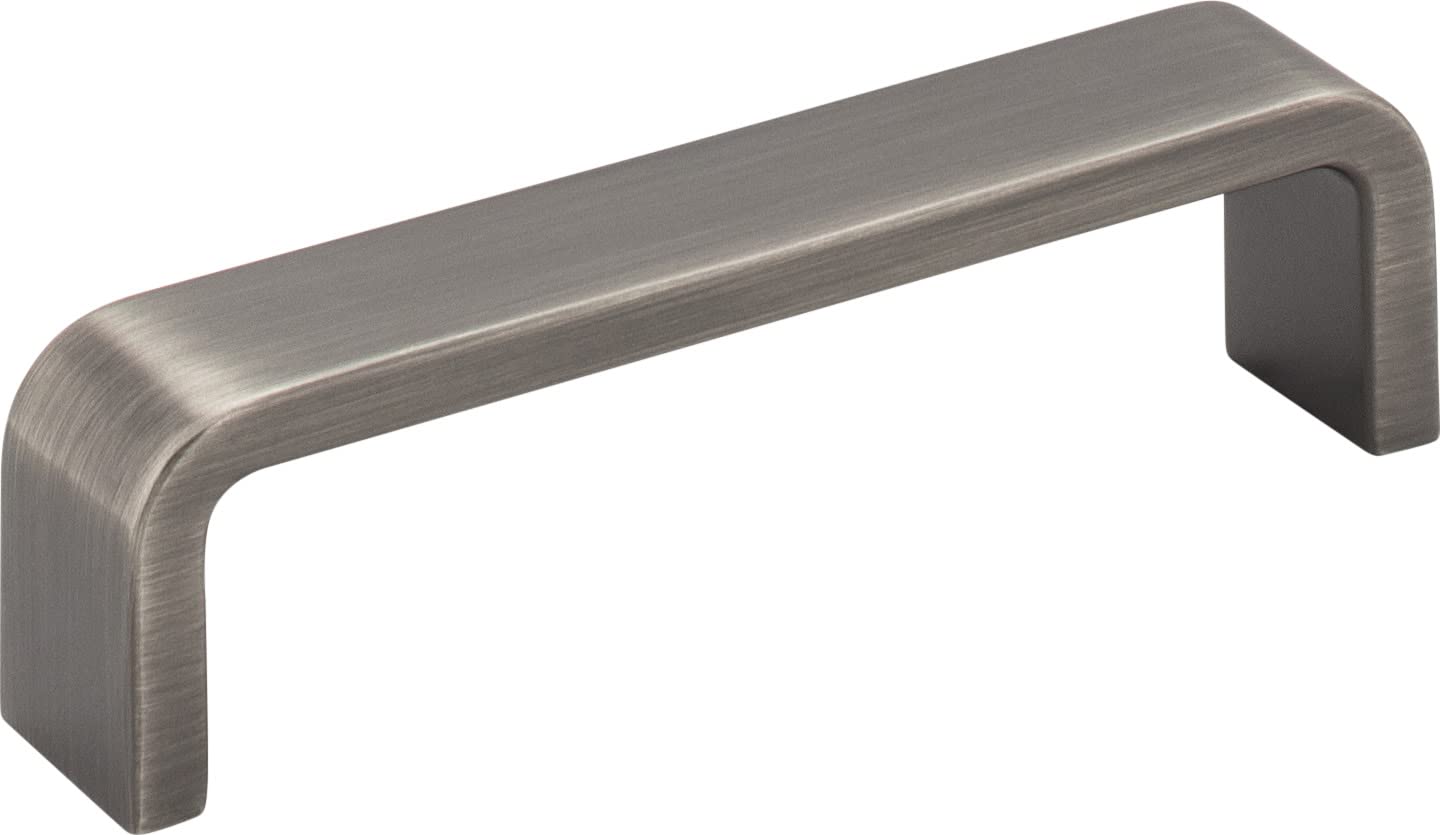 Elements 193-96BNBDL 96 mm Center-to-Center Brushed Pewter Square Asher Cabinet Pull