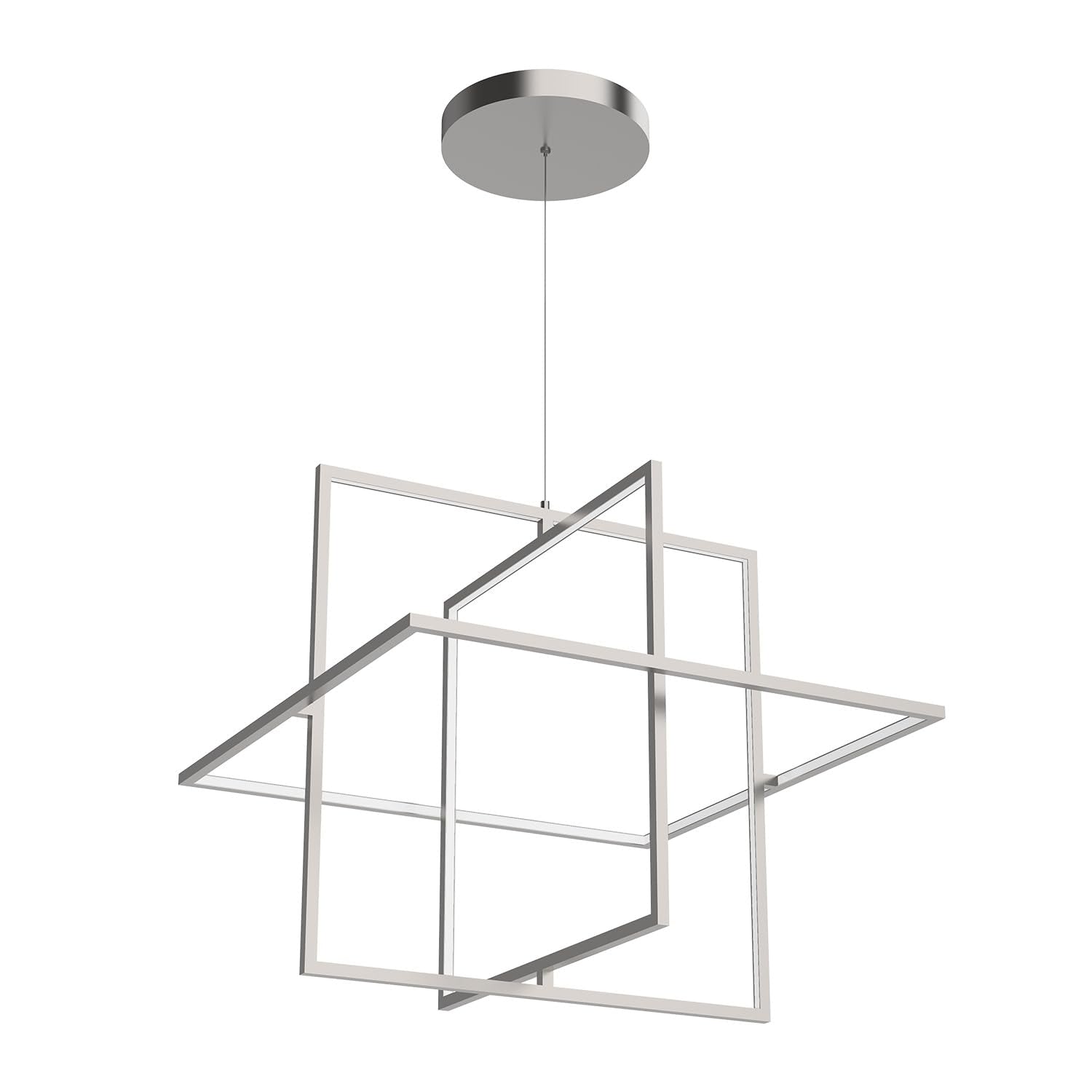 Kuzco PD16328-BN MONDRIAN 28" PENDANT BRUSHED NICKEL 130W 120VAC WITH LED DRIVER 3000K 90CRI