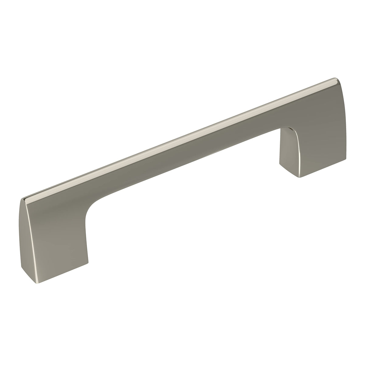Amerock Cabinet Pull Polished Nickel 3-3/4 inch (96 mm) Center-to-Center Riva 1 Pack Drawer Pull Drawer Handle Cabinet Hardware