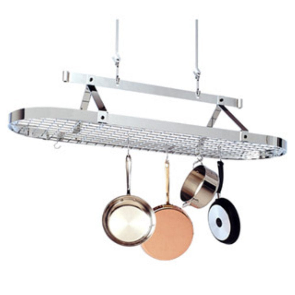 Enclume PR16AWG CH 60" Oval Ceiling Pot Rack w/ 30 Hooks CH
