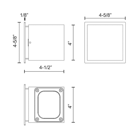 Kuzco EW33104-WH STATO 4" EW White 120-277V Non-Dimming LED 3000K 80CRI 6W