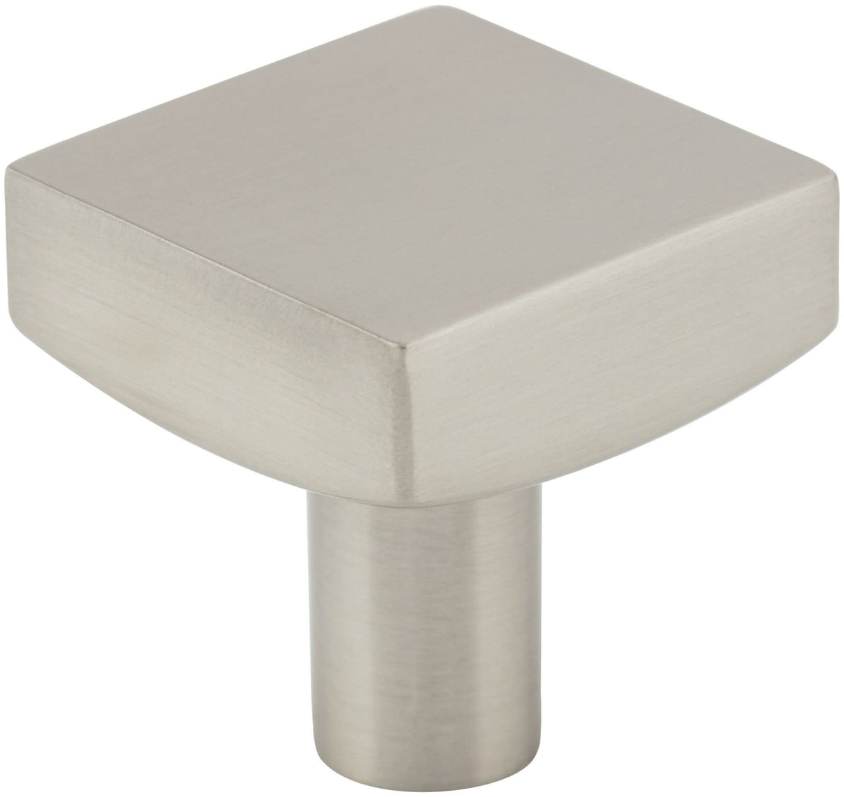 Jeffrey Alexander 845SN 1-1/8" Overall Length Satin Nickel Square Dominique Cabinet Knob