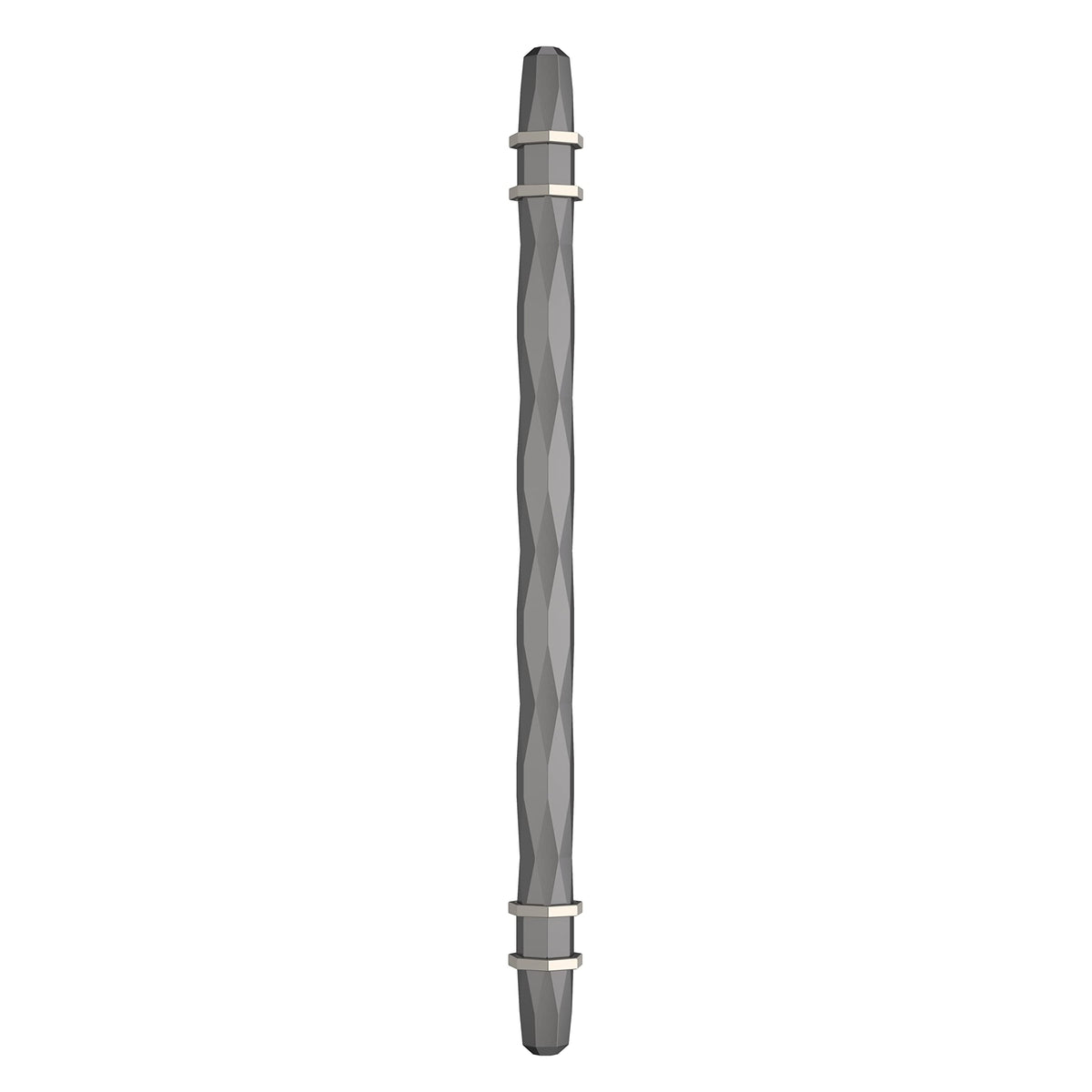 Amerock Cabinet Pull Black Chrome/Satin Nickel 8 inch (203 mm) Center-to-Center London 1 Pack Drawer Pull Drawer Handle Cabinet Hardware
