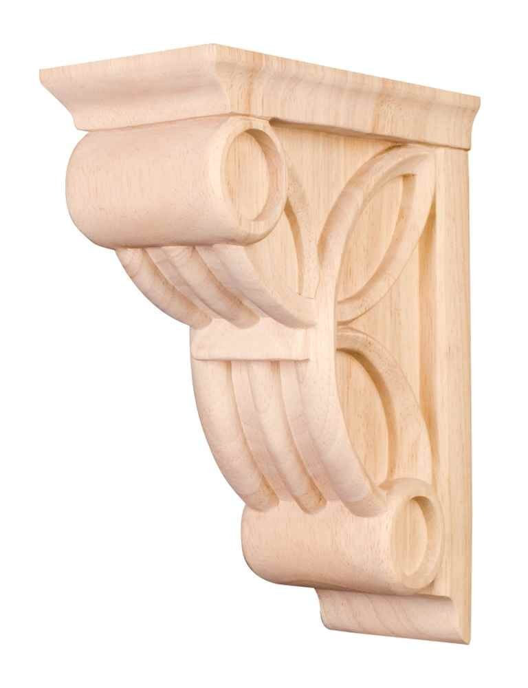 Hardware Resources COR6-1MP 3" W x 6-3/8" D x 8" H Maple Celtic Weave Art Deco Corbel