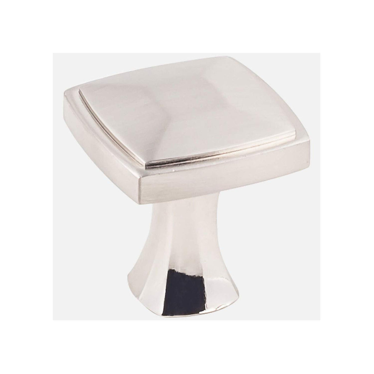 KasaWare K121SN-10 1-1/16" Diameter Plain Square Knob, 10-pack