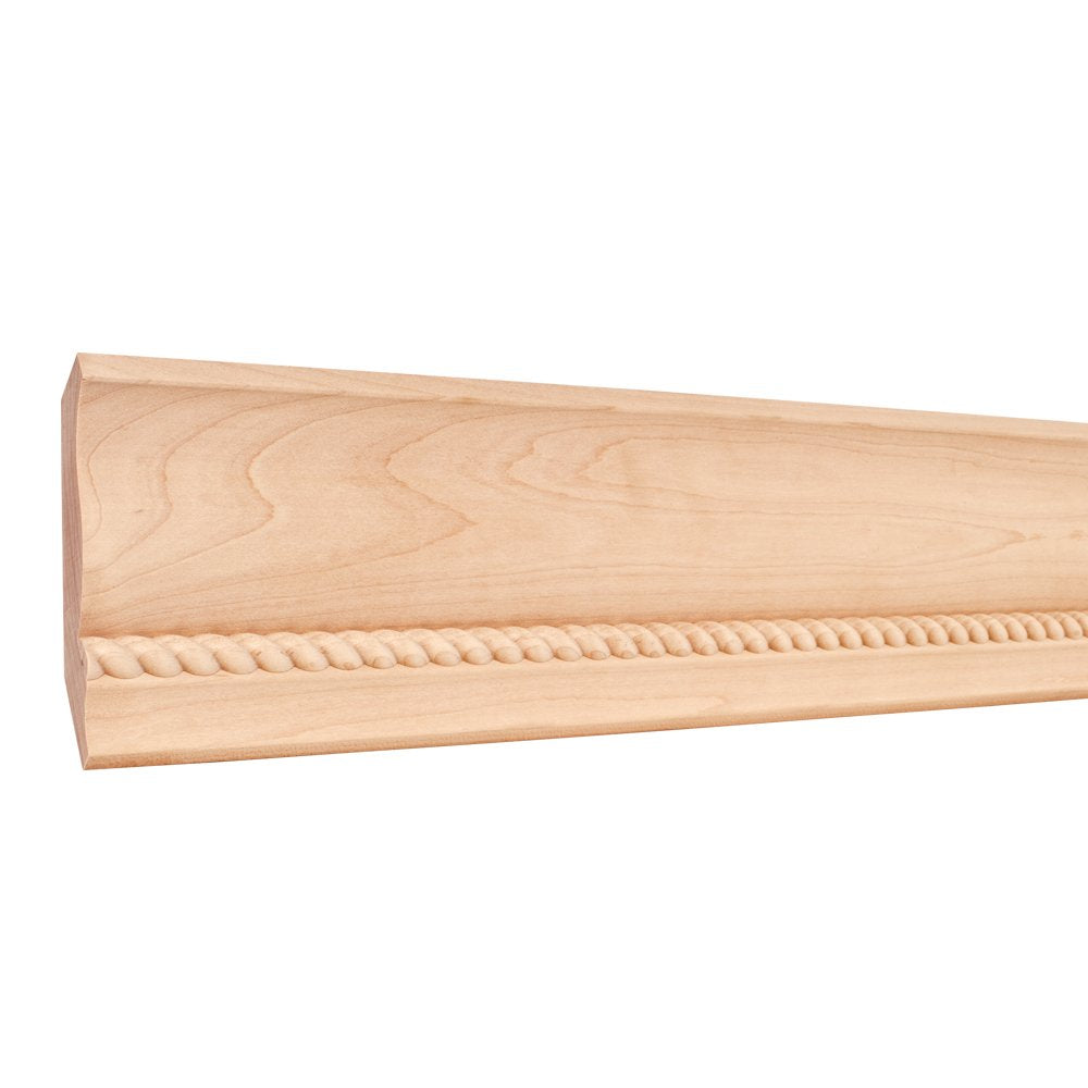 Hardware Resources RC1HMP 7/8" D x 4-1/4" H Hard Maple Rope Crown Moulding