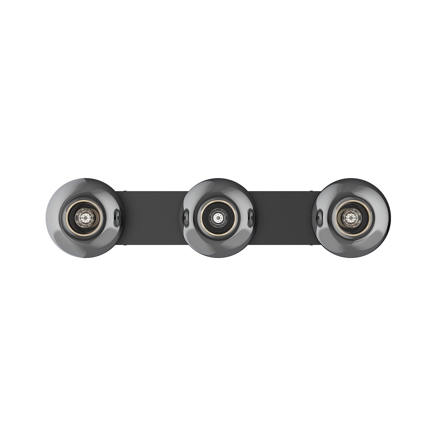 Kuzco VL57532-BK/SM SAMAR 3 HEAD 32" VANITY MATTE BLACK TRANSITION SMOKED GLASS E26 60WX3
