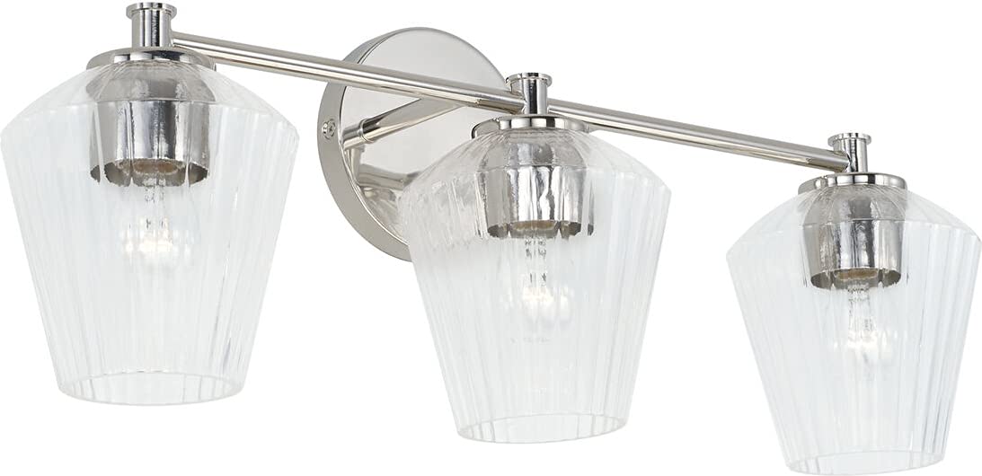 Capital Lighting 141431PN-507 Beau 3 Light Vanity Polished Nickel