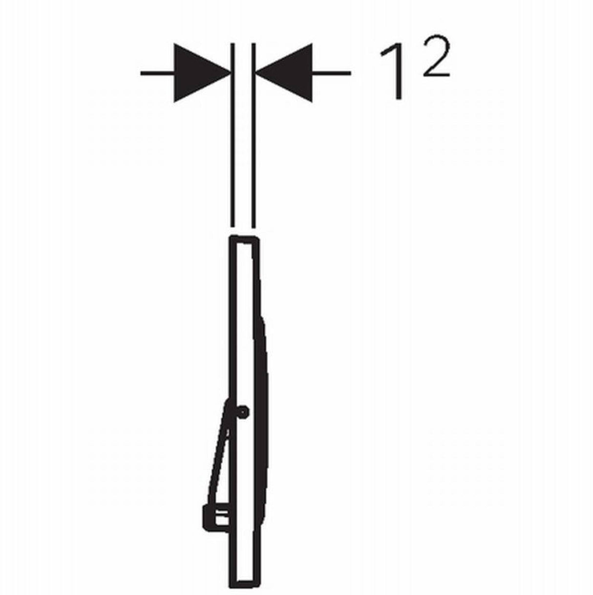 Geberit 115.889.SN.1 Actuator Plate Sigma20 For Dual Flush, Screwable