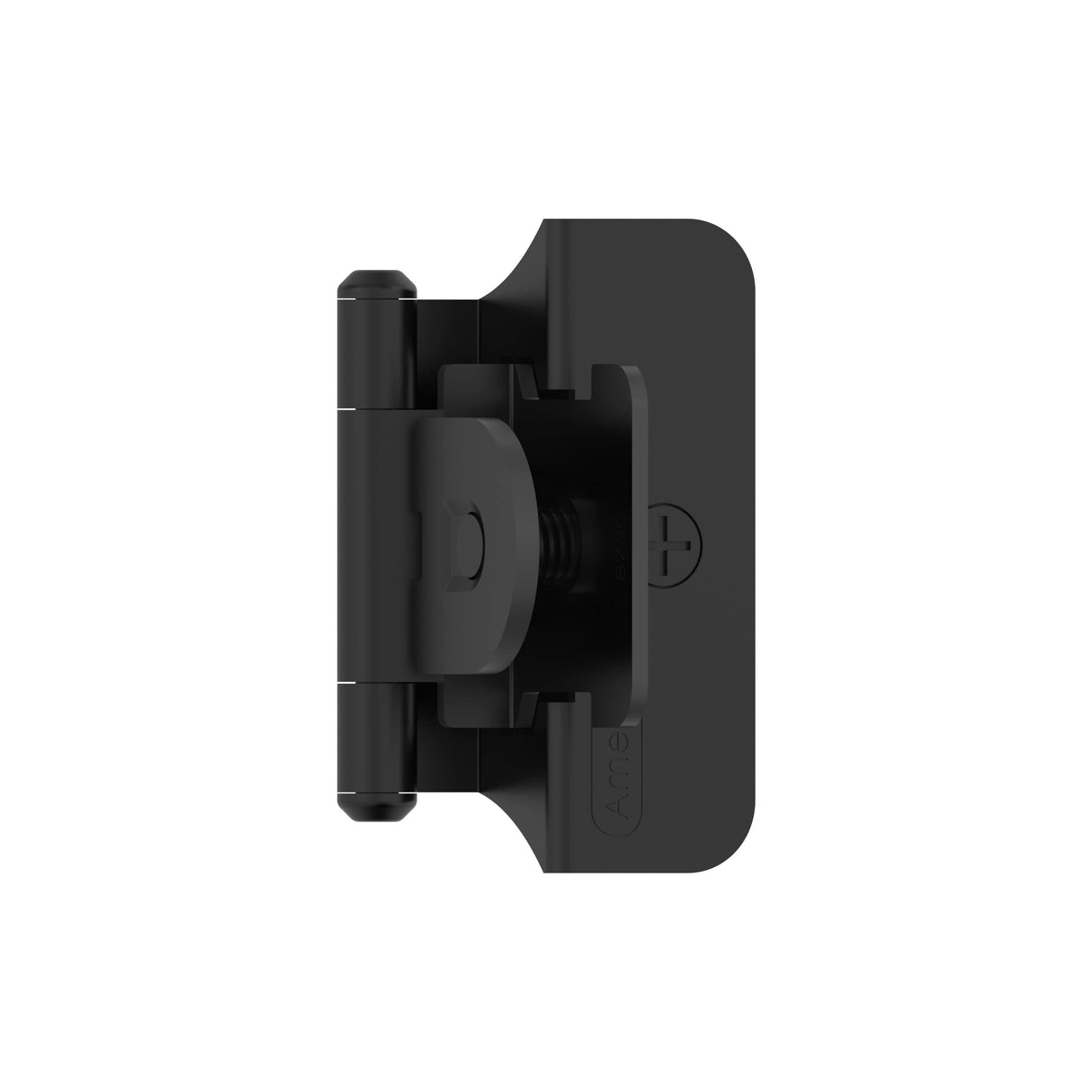Amerock BPR8701FB Cabinet Hinge 1/4 in (6 mm) Overlay Double Demountable Matte Black Kitchen Cabinet Door Hinge 1 Pair/2 Pack Functional Hardware