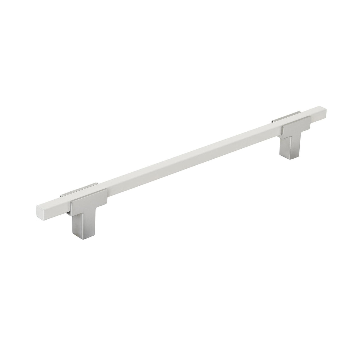 Amerock Cabinet Pull Polished Chrome/White 7-9/16 inch (192 mm) Center to Center Urbanite 1 Pack Drawer Pull Drawer Handle Cabinet Hardware
