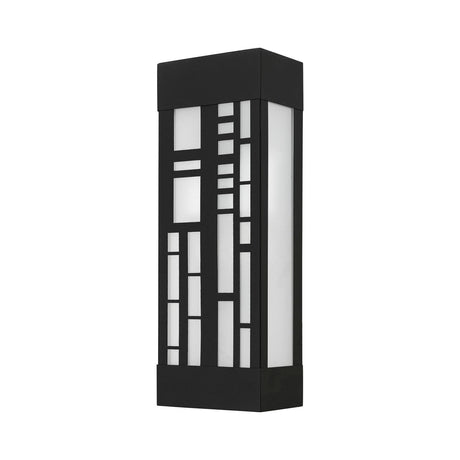 Livex Lighting 22972-14 Malmo - 2 Light Outdoor ADA Wall Sconce in Modern Style-17 Inches Tall and 6 Inches Wide, Finish Color: Textured Black
