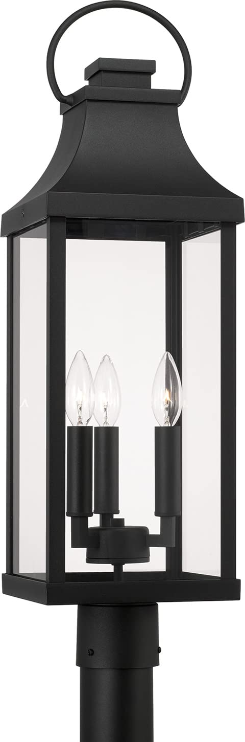 Capital Lighting 946432BK Bradford 3 Light Outdoor Post Lantern Black