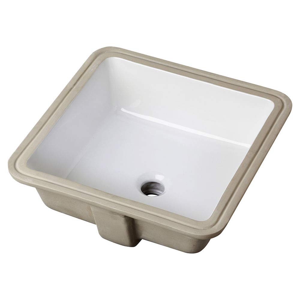 Gerber G0013710 White Wicker Park Square Undercounter Bathroom Sink