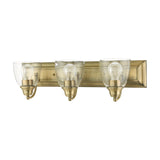 Livex Lighting 17073-01 Birmingham 3 Light 24 inch Antique Brass Vanity Sconce Wall Light