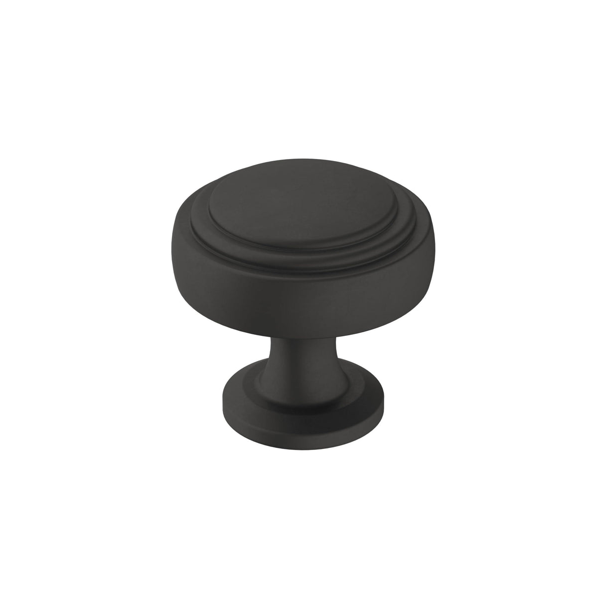 Amerock Cabinet Knob Matte Black 1-1/4 inch (32 mm) Diameter Winsome 1 Pack Drawer Knob Cabinet Hardware