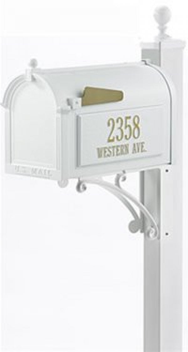 Whitehall 16297 - Deluxe Capitol Mailbox Package - White