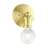 Livex Lighting 14420-12 Lansdale 1 Light 5 inch Satin Brass Single Vanity Sconce Wall Light, Single