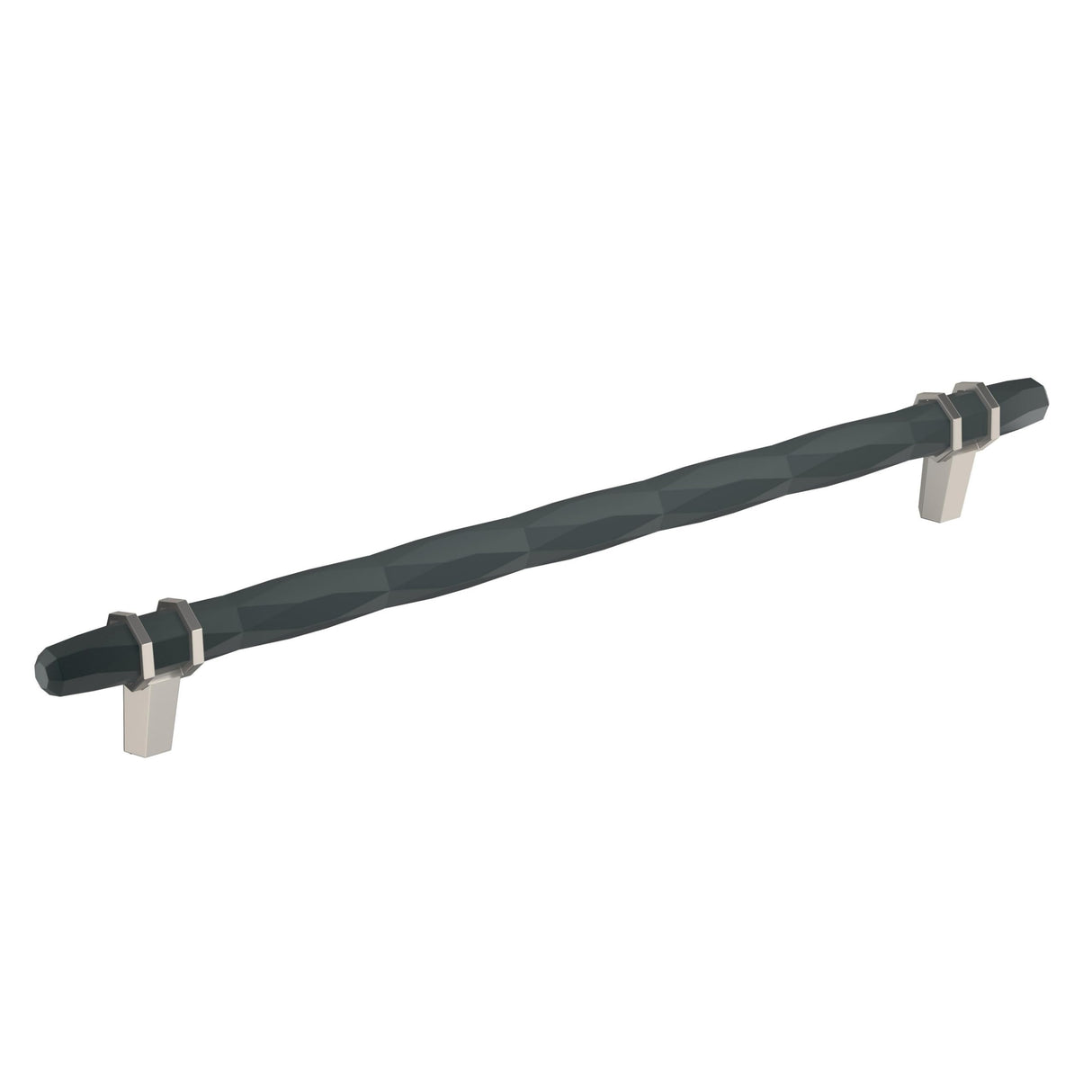 Amerock Cabinet Pull Black Bronze/Satin Nickel 10-1/16 inch (256 mm) Center-to-Center London 1 Pack Drawer Pull Drawer Handle Cabinet Hardware