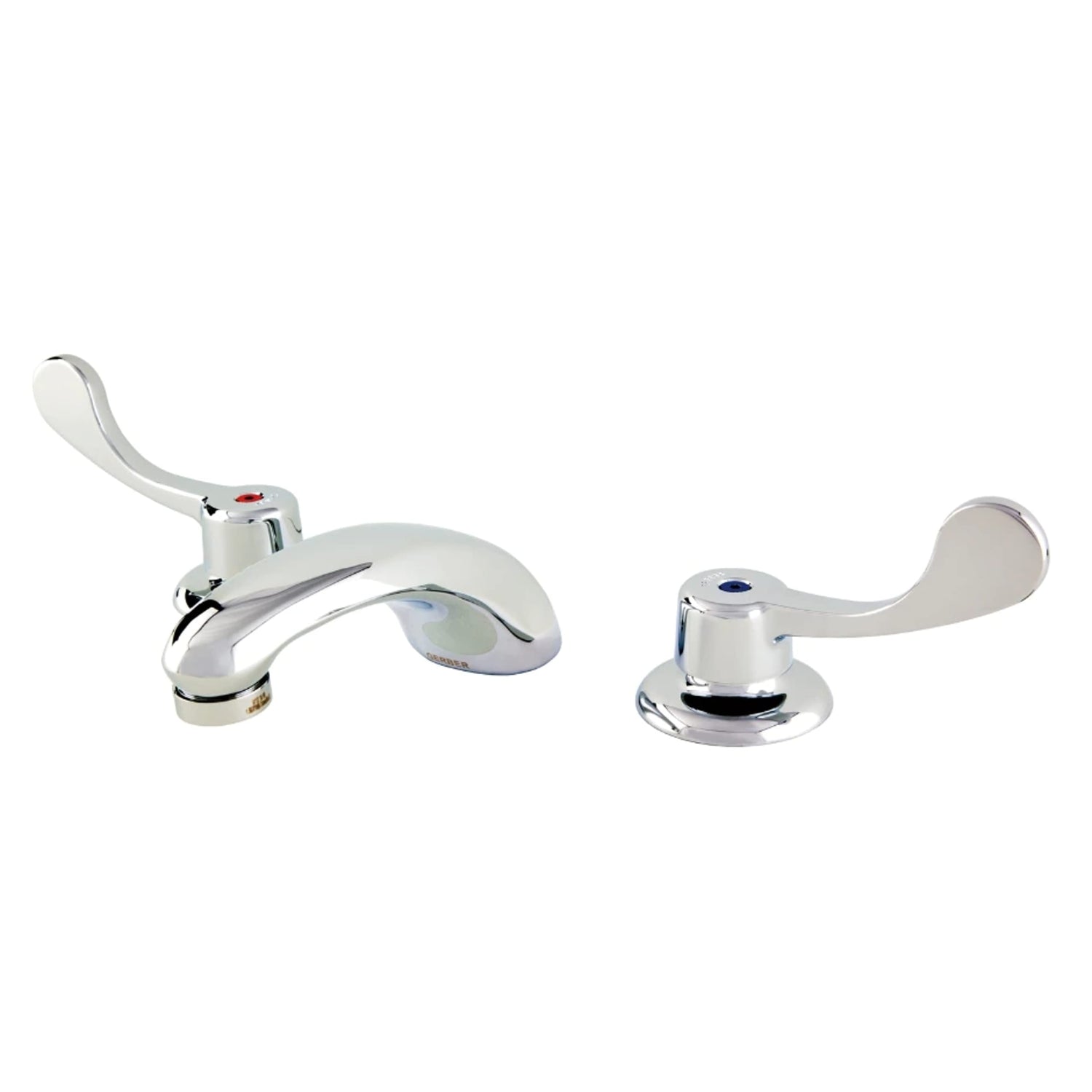 Gerber GC044154 Chrome Commercial Two Handle Widespread Lavatory Faucet W/ Wrist BL...