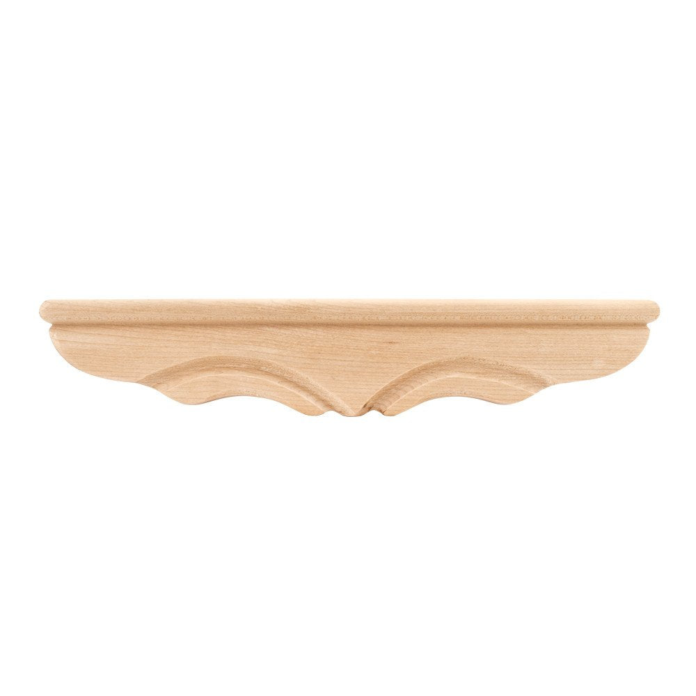 Hardware Resources PFM1-B-OK 11-3/8" W x 1-3/4" D x 2-1/4" H Oak Middle Rounded Pedestal Foot