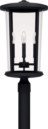 Capital Lighting 926743BK Howell 4 Light Outdoor Post Lantern Black