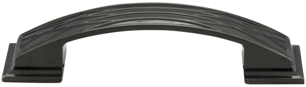 Jeffrey Alexander 535-96BNBDL 96 mm Center-to-Center Brushed Pewter Square Geometric Pattern Aberdeen Cabinet Pull