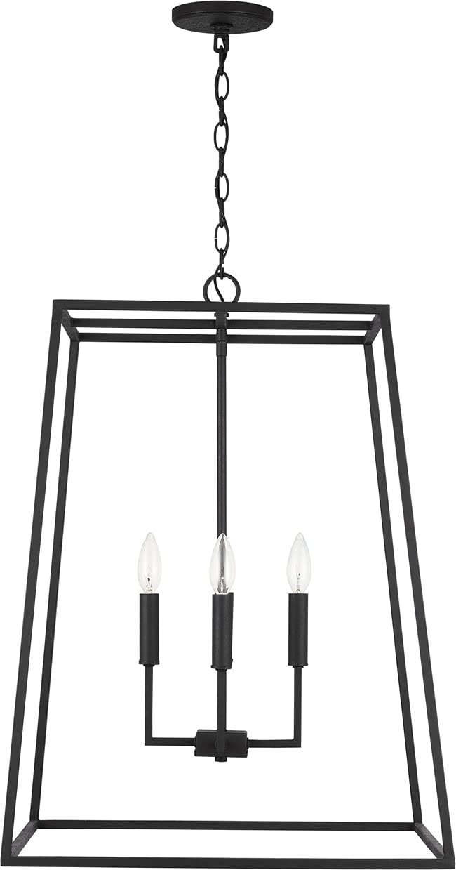 Capital Lighting 337341BI Clint 4 Light Pendant Black Iron