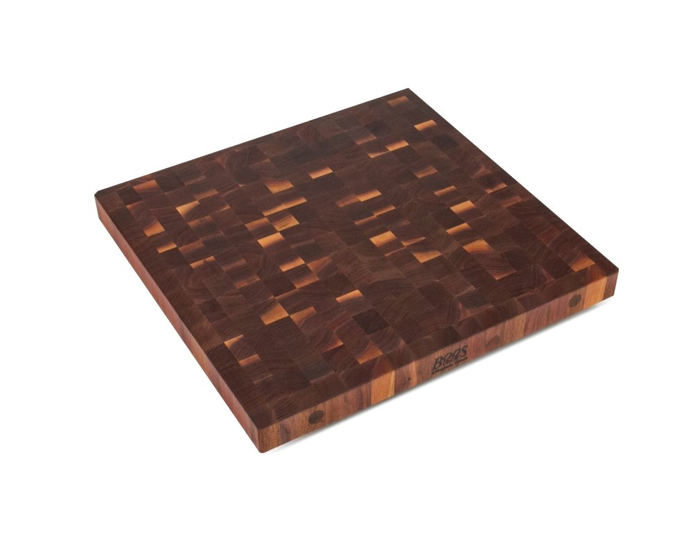 John Boos WALBBIT2-4827 End Grain Butcher Block Island Top, 48 x 27 2.25, Walnut Wood WALNUT BB ISLAND TOP 48X27X2-1/4CRM