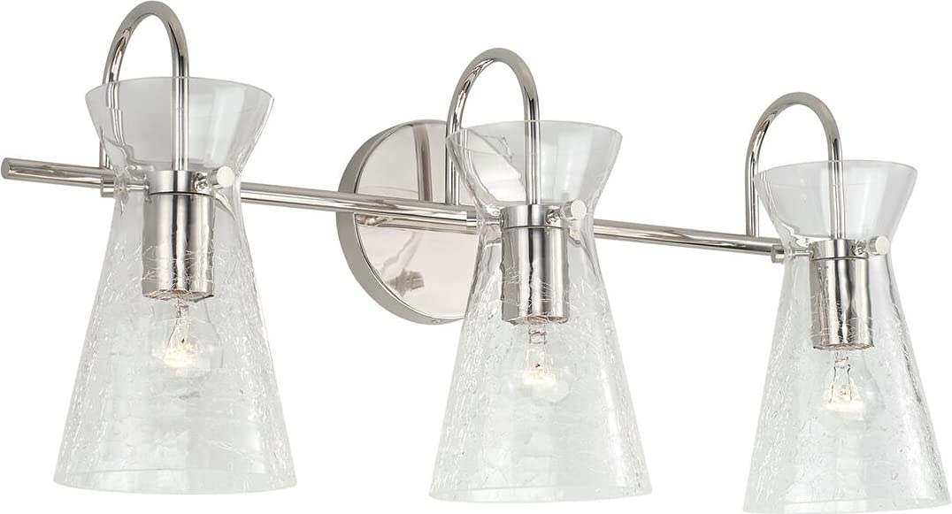 Capital Lighting 142431PN Mila 3 Light Vanity Polished Nickel