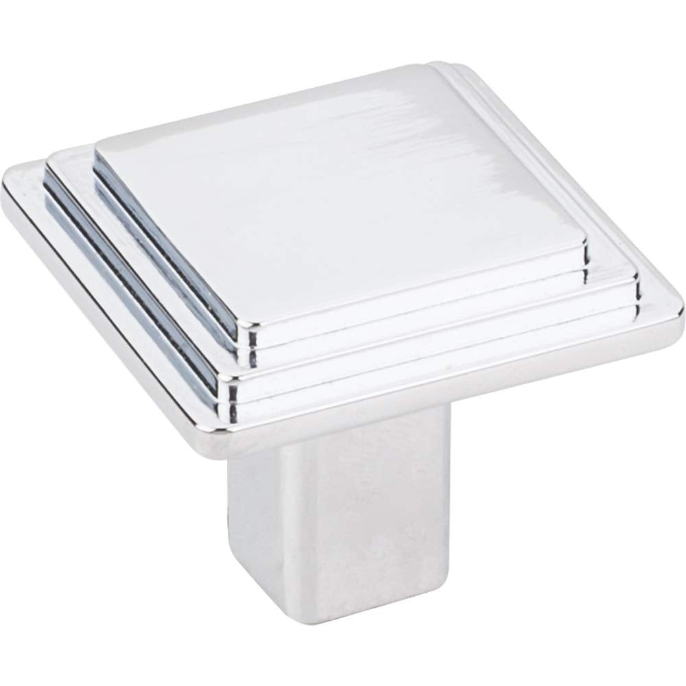 Elements 351L-PC 1-1/4" Overall Length Polished Chrome Square Calloway Cabinet Knob