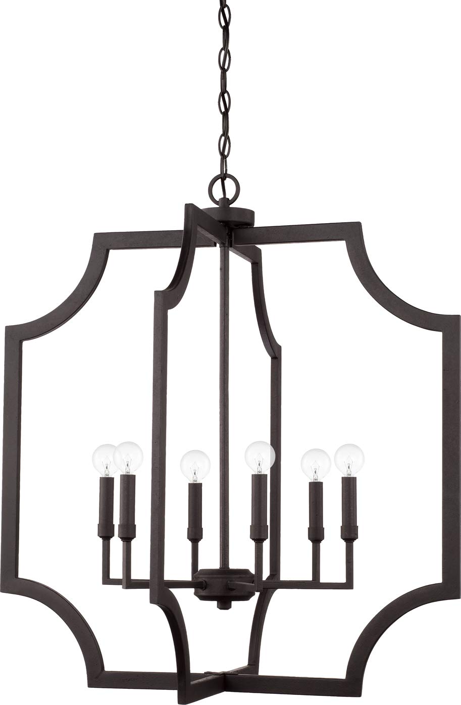 Capital Lighting 526161BI Lesley 6 Light Foyer Black Iron