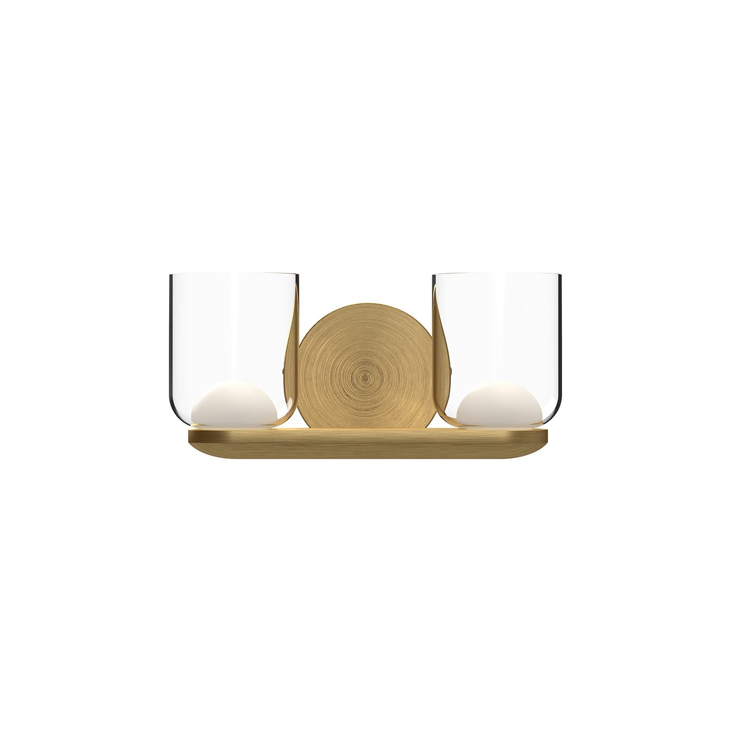 Kuzco VL52512-BG/CL CEDAR 12" VANITY BRUSHED GOLD CLEAR GLASS 120V ELV LED 3000K 90CRI 11W