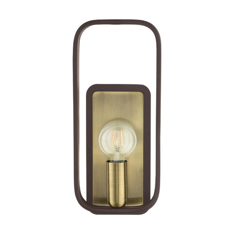 Livex Lighting 1 Light Bronze with Antique Brass Accents ADA Single Sconce