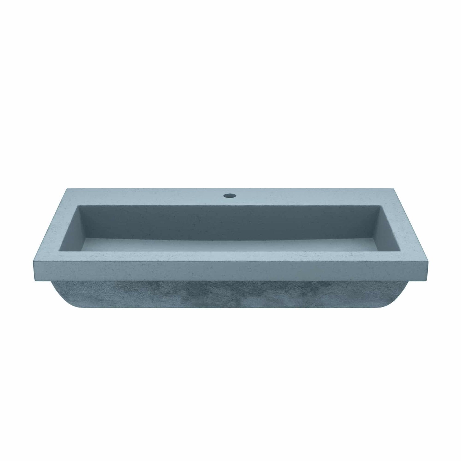 Native Trails NSL3619-P Native Stone Trough Bathroom Sink, 36" x 19", Pearl, Single Faucet Hole