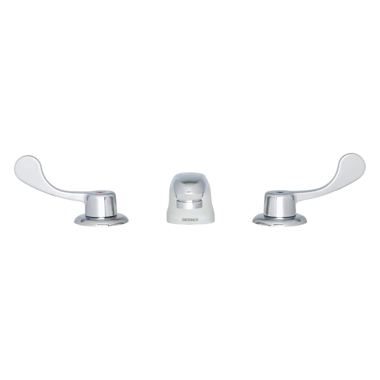 Gerber GC044154 Chrome Commercial Two Handle Widespread Lavatory Faucet W/ Wrist BL...