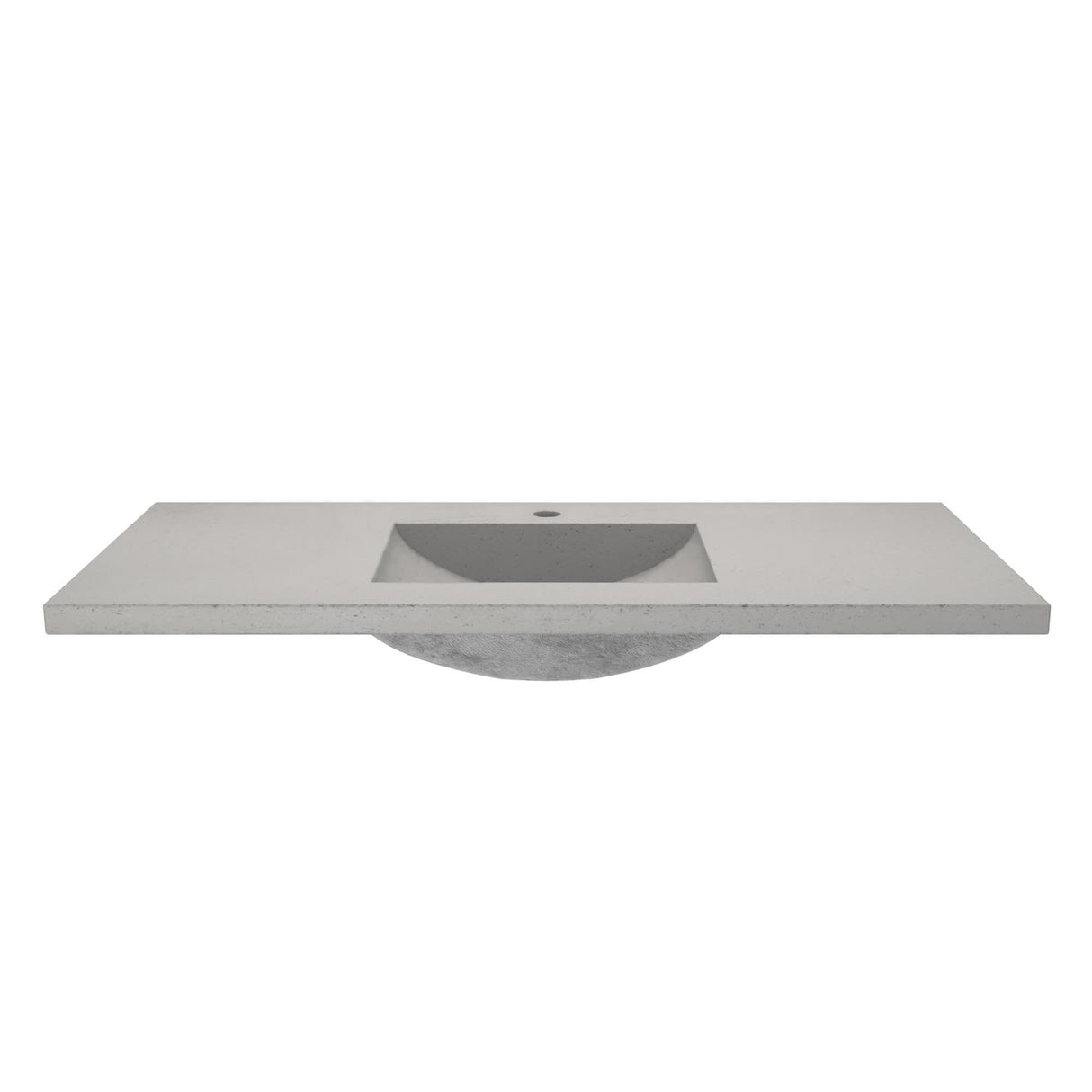 Palomar Vanity Top with Integral Bathroom Sink in Pearl Finish (Single faucet hole)