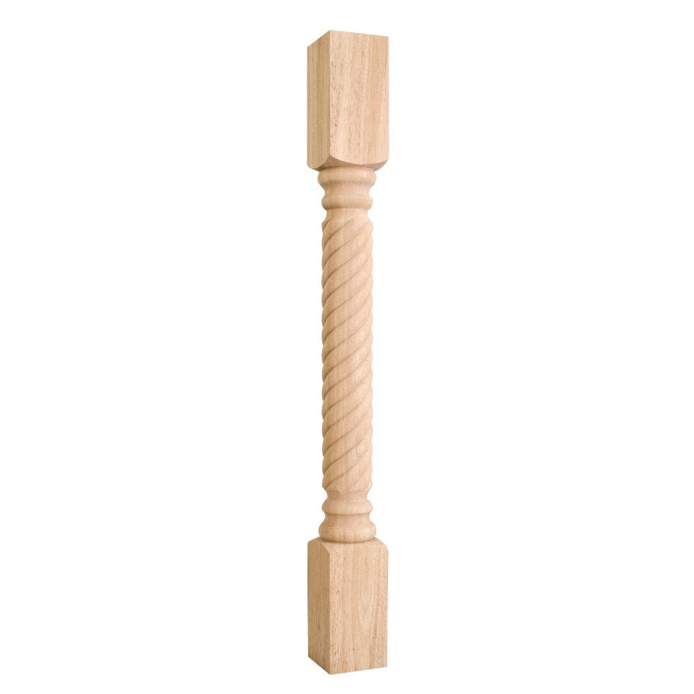 Hardware Resources P3WB 3-1/2" W x 3-1/2" D x 35-1/2" H White Birch Rope Post