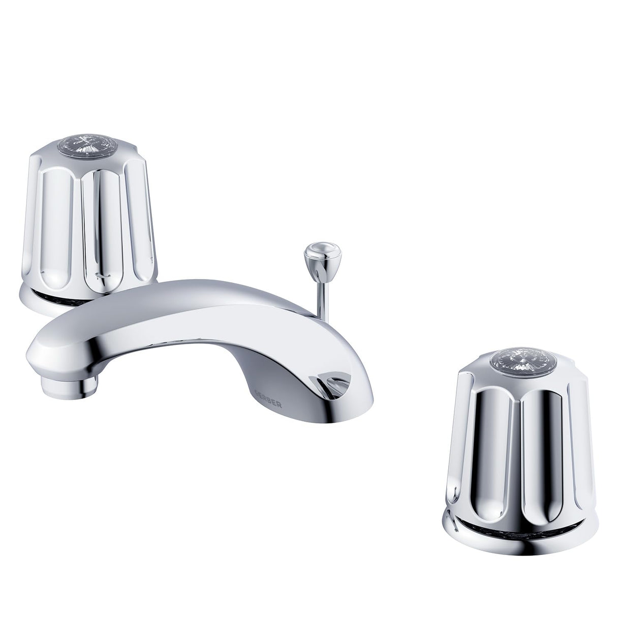 Gerber G0743071 Chrome Classics Two Handle Lavatory Faucet W/ Metal Fluted H...