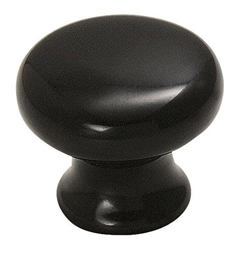 Amerock 902BLK Allison Value 1-5/16 in (33 mm) Diameter Black Cabinet Knob
