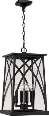 Capital Lighting 946542BK Marshall 4 Light Outdoor Hanging Lantern Black