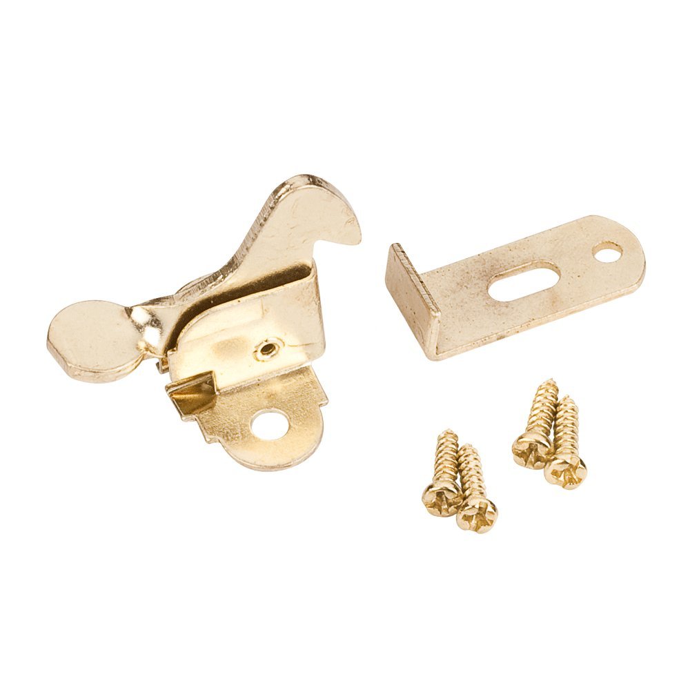 Hardware Resources EC01-PB Polished Brass Elbow Catch Polybagged with Screws