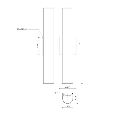 Kuzco VL61220-BK LED VAN (LONGITUDE) 19W BK