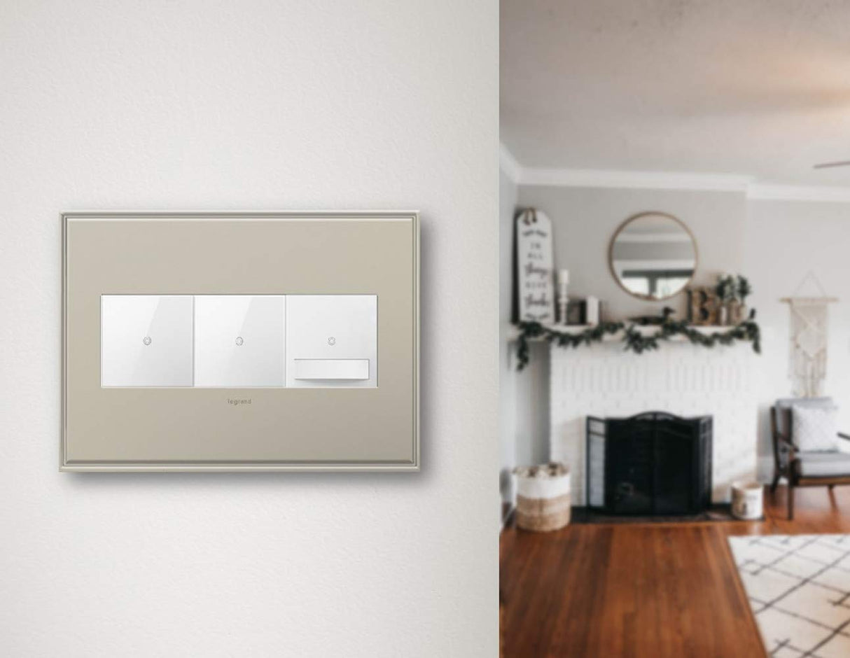 Legrand Adorne Brushed Stainless Steel, 2-Gang Wall Plate AWC2GBS4