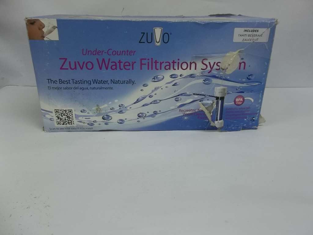 Zuvo Water ZFS159 Undersink Water Filtration System 100 Series with Tahiti Beverage Faucet, Polished Stainless Steel