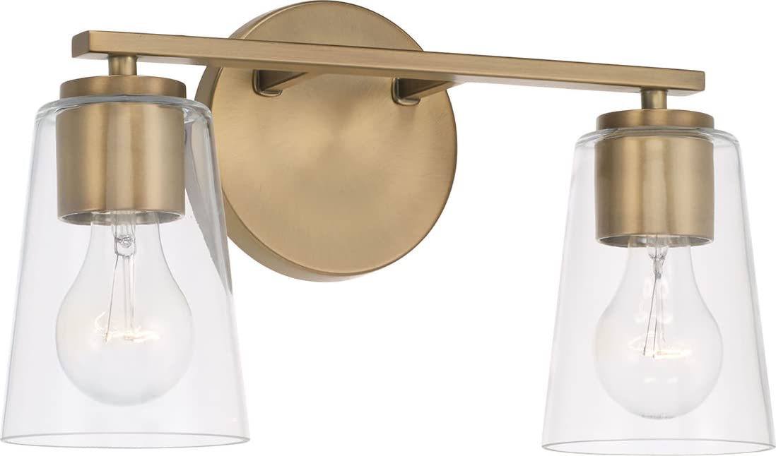 Capital Lighting 148621AD-537 Portman 2 Light Vanity Aged Brass