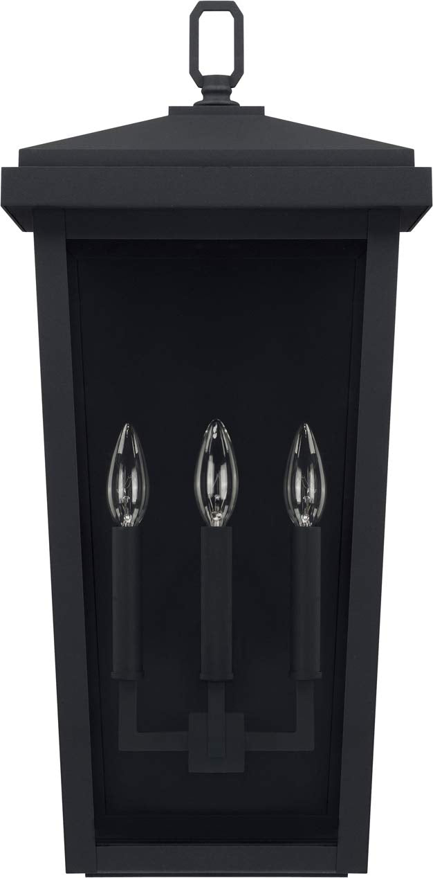 Capital Lighting 926232BK Donnelly 3 Light Outdoor Wall Lantern Black