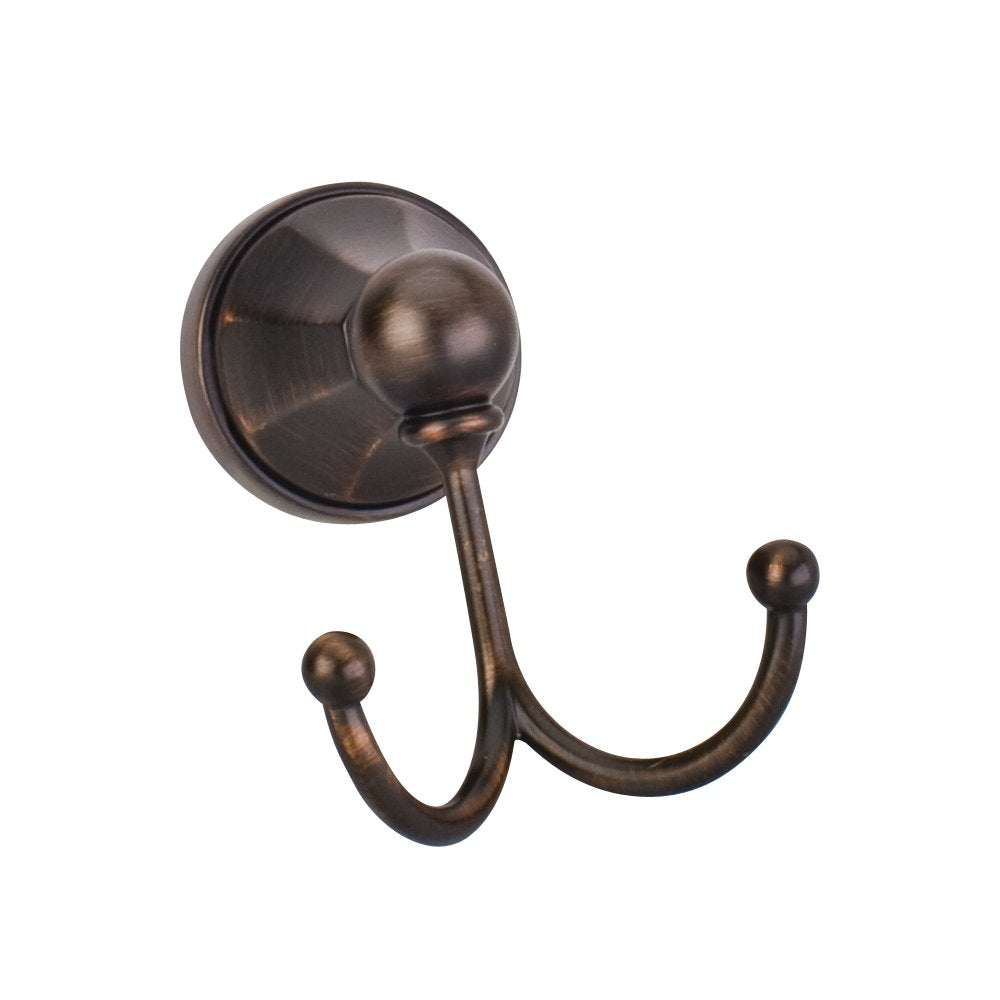 Elements BHE3-02DBAC-R Newbury Brushed Oil Rubbed Bronze Double Robe Hook - Retail Packaged