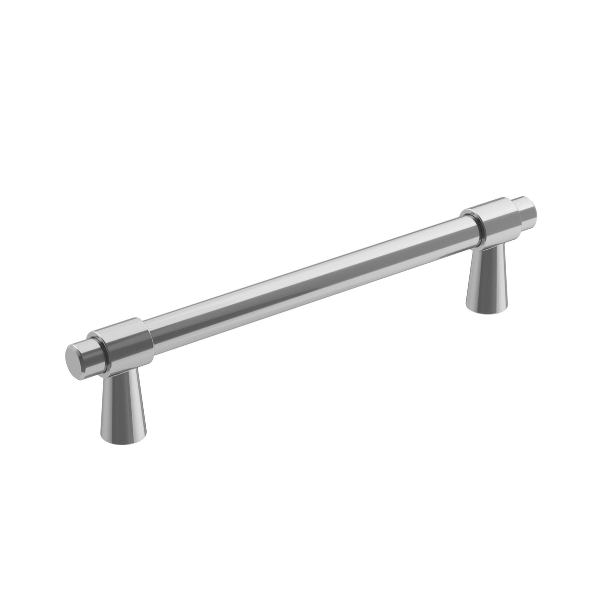 Amerock Cabinet Pull Polished Chrome 5-1/16 inch (128 mm) Center-to-Center Destine 1 Pack Drawer Pull Cabinet Handle Cabinet Hardware